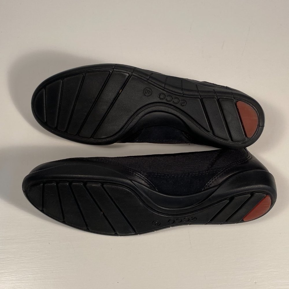 Ecco Black Leather Comfort Flats Women 40_7